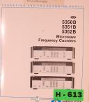 Hewlett Packard-Hewlett Packard 5350B, 5351B 5352B, Microwave Frequesnty Counters Operations Programming Service Parts Electricals Manual 1988-5350B-5351B-5352B-01